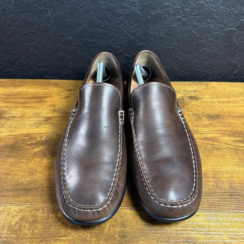 ECCO Classic Moc 2.0 570914 Brown Leather Loafers Mens EU 44 US 10-10.5